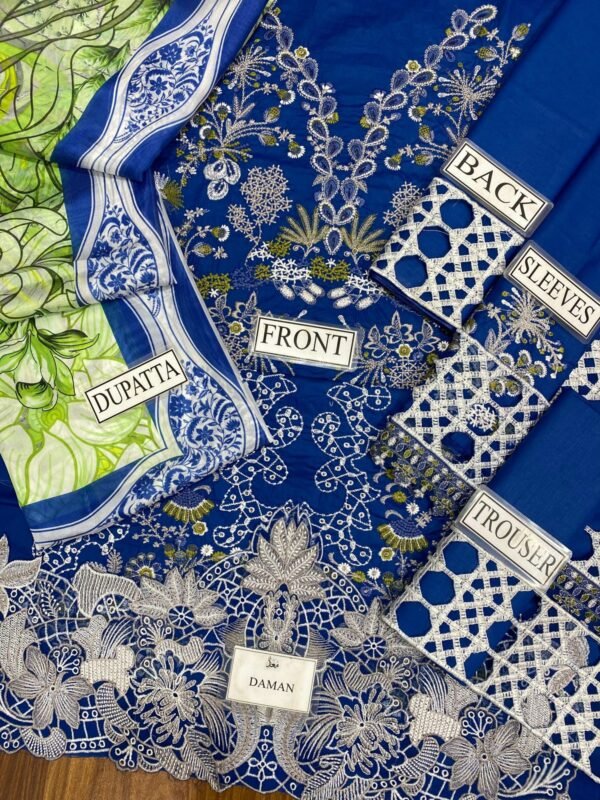 MUSHQ Lawn Embroidered with Silk Dopatta - Image 2