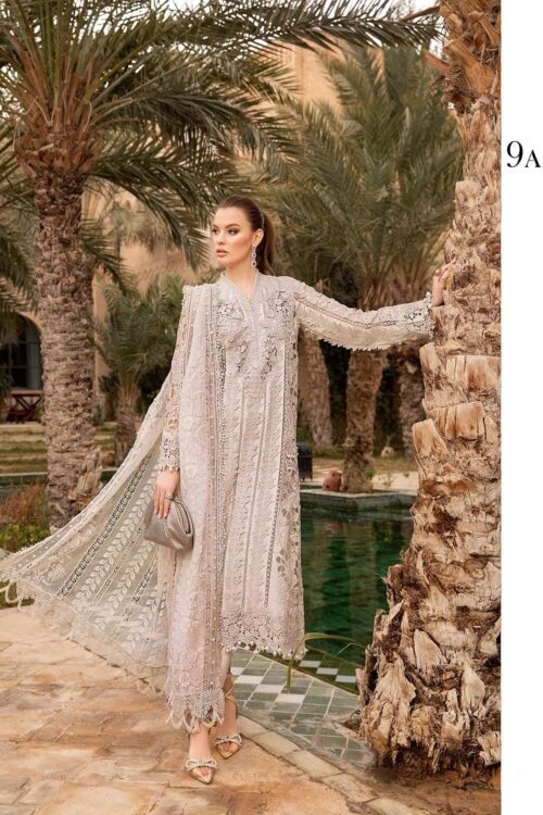 MARIA.B Lawn Cutwork Embroidered with Organza Dopatta