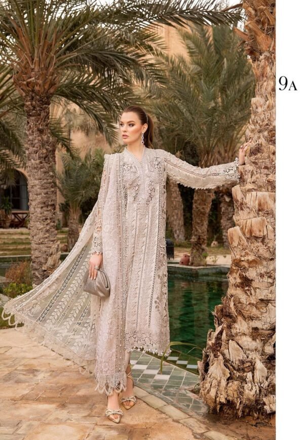 MARIA.B Lawn Cutwork Embroidered with Organza Dopatta