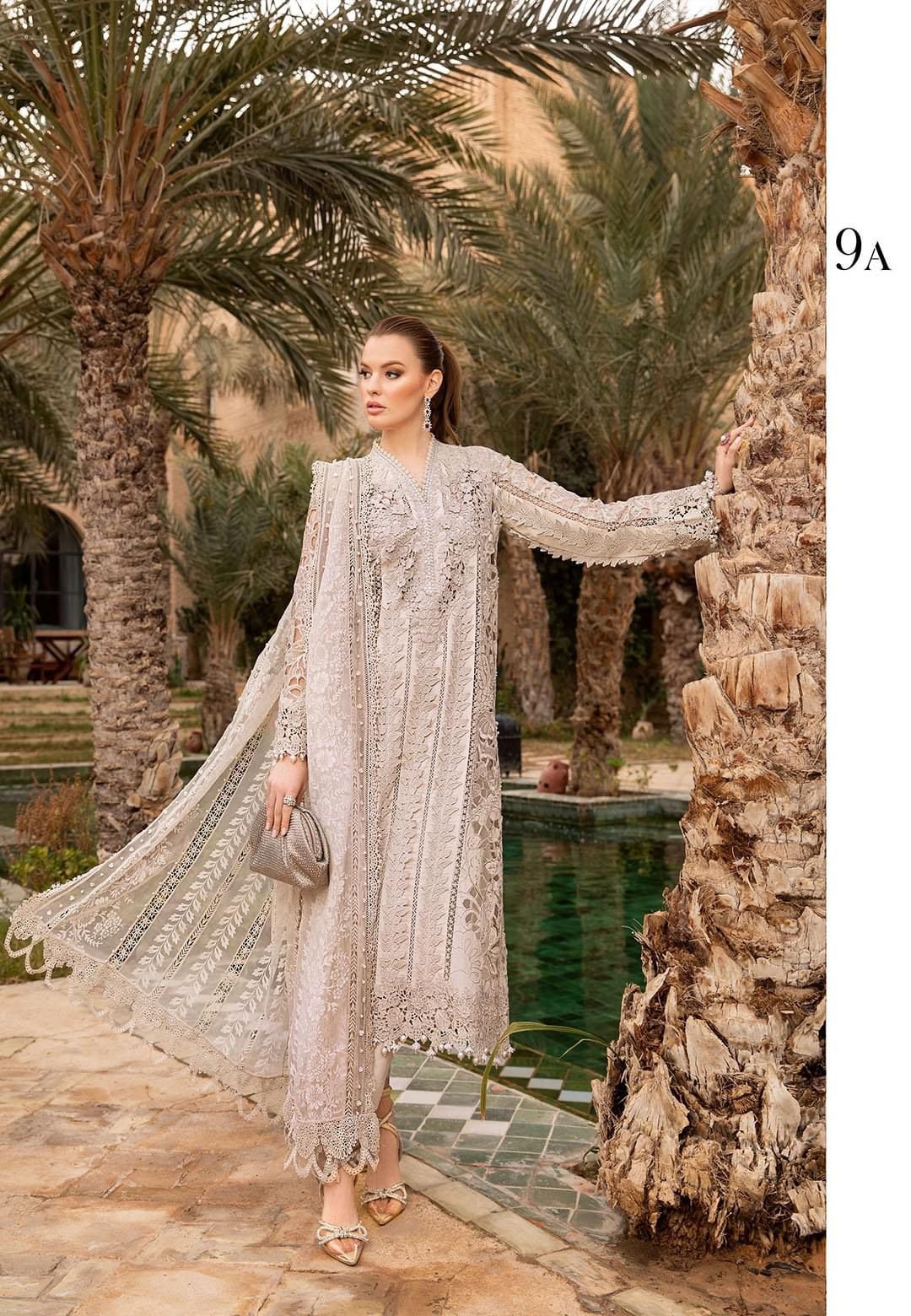MARIA.B Lawn Cutwork Embroidered with Organza Dopatta