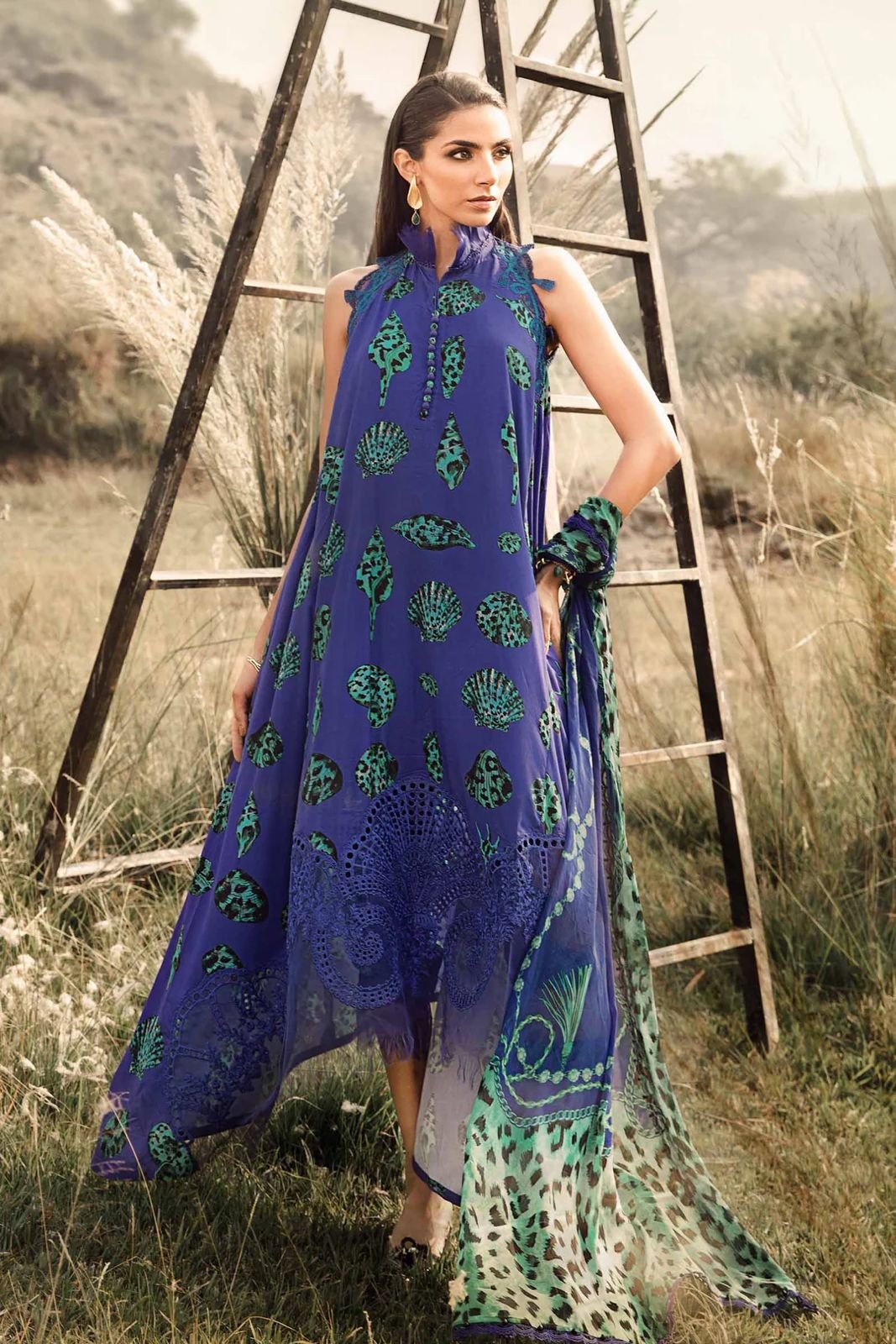 MARIA.B Lawn M.PRINT with Chiffon Dopatta