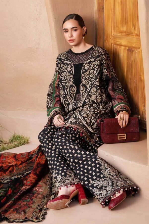 MARIA.B Lawn M.PRINT with Chiffon Dopatta - Image 2