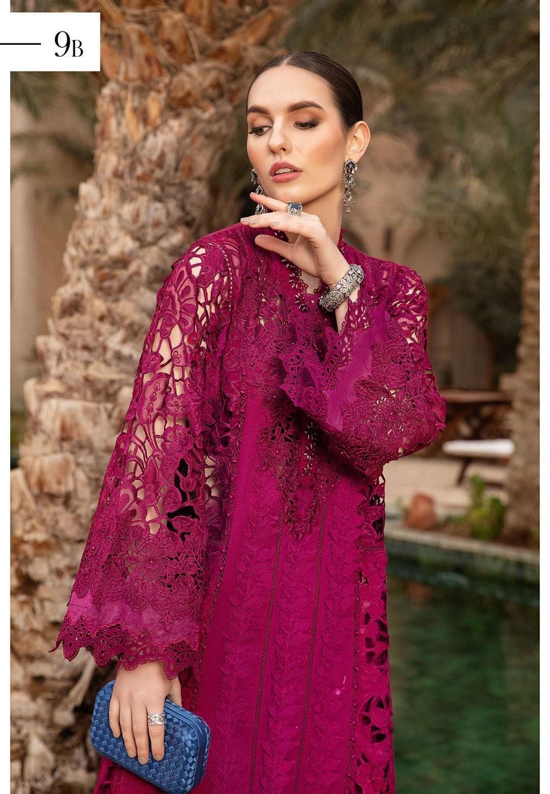MARIA.B Lawn Cutwork Embroidered with Organza Dopatta