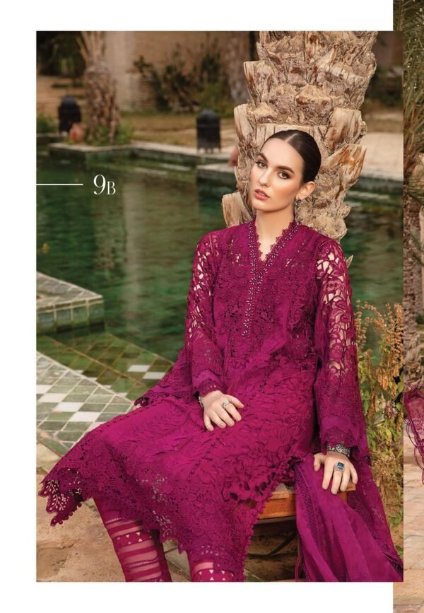 MARIA.B Lawn Cutwork Embroidered with Organza Dopatta - Image 2