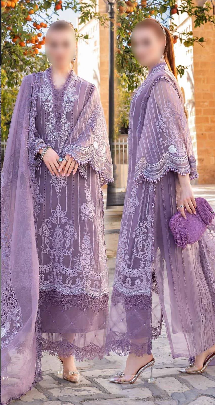 MARIA.B Lawn Chikankari with Organza Dopatta