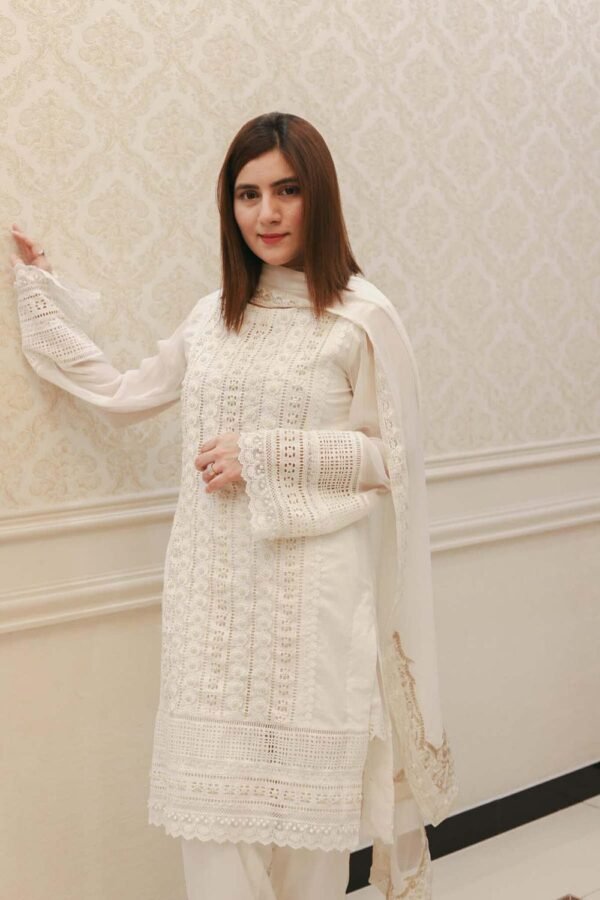 COCO BY ZARA Lawn Chikankari with Chiffon Dopatta - Image 2