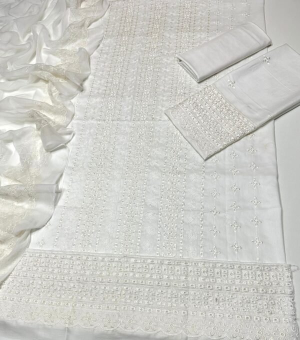 COCO BY ZARA Lawn Chikankari with Chiffon Dopatta - Image 3