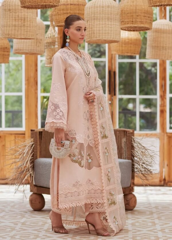 CRIMSON Lawn Embroidered with Khaadi Net Dopatta - Image 2