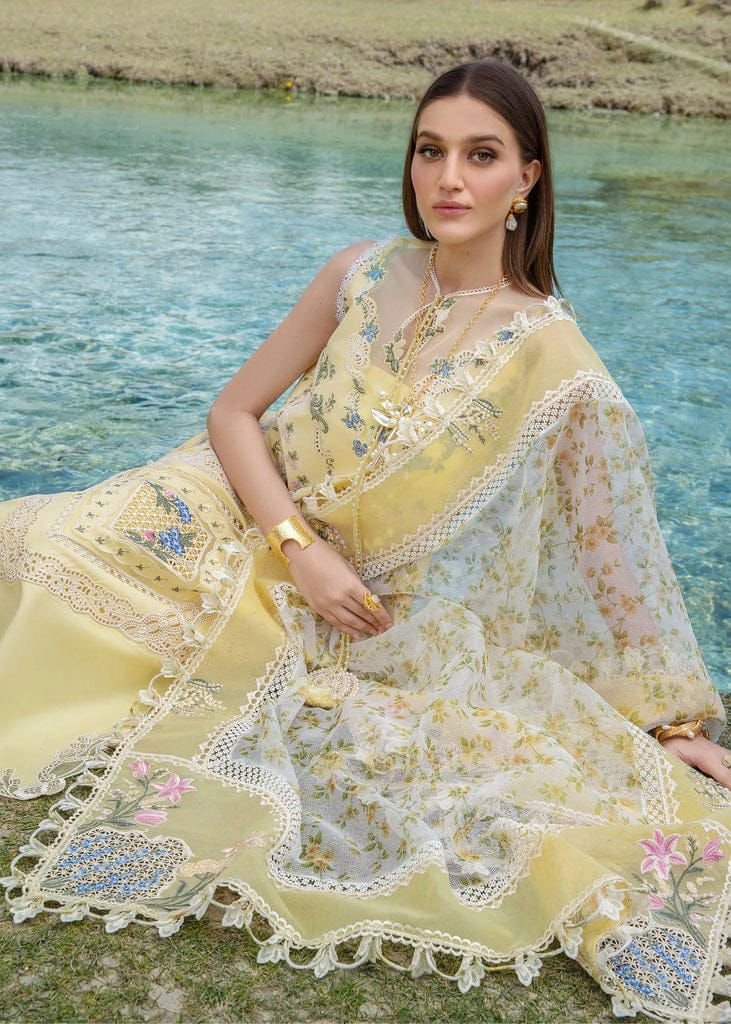 CRIMSON Lawn Embroidered with Organza Dopatta