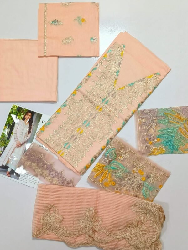 ELAN Lawn Chikankari with Khaadi Net Dopatta - Image 3