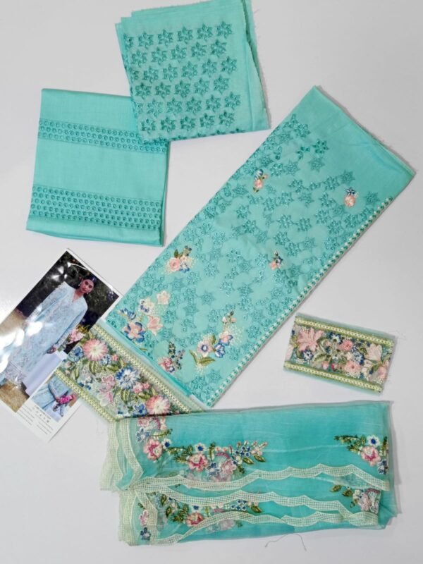 ELAN Lawn Chikankari with Khaadi Net Dopatta - Image 3