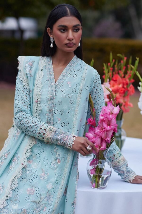 ELAN Lawn Chikankari with Khaadi Net Dopatta - Image 2