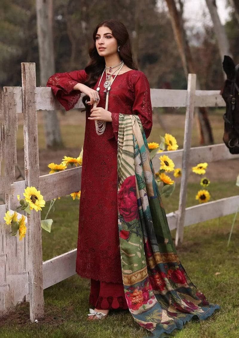 KAHF Lawn Chikankari with Lawn Digital Printed Dopatta