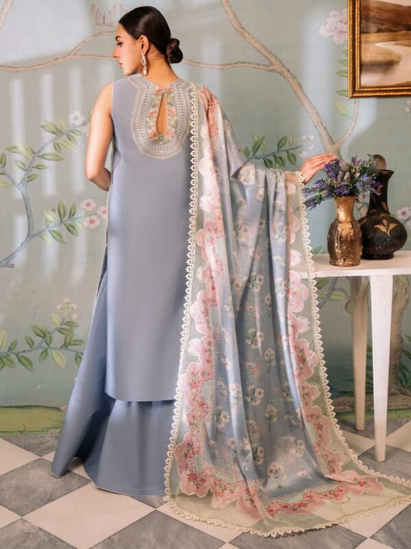 BIN ILYAS Lawn Embroidered with Khaadi Net Dopatta - Image 2