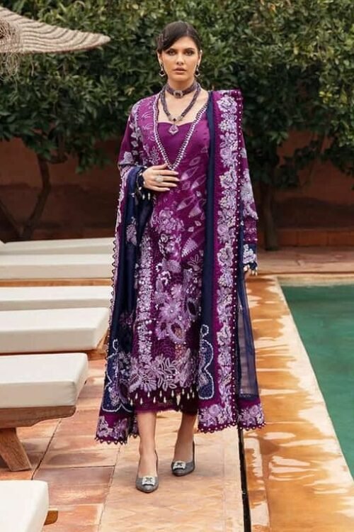 REPUBLIC Lawn Embroidered Sequins Work with Khaadi Net Dopatta