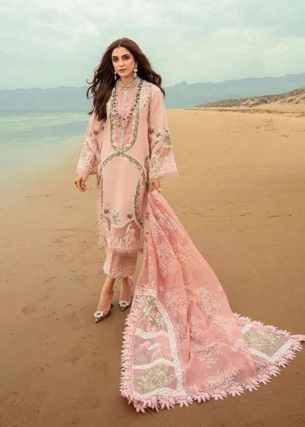 CRIMSON Lawn Chikankari with Khaadi Net Dopatta