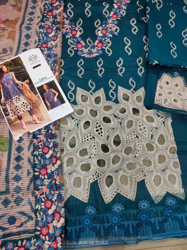 MUSHQ Lawn Chikankari with Khaadi Net Cutwork Dopatta - Image 3