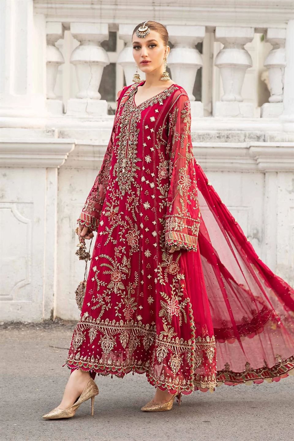 MARIA.B Chiffon Sequins & Embelishment with Chiffon Cutwork Dopatta