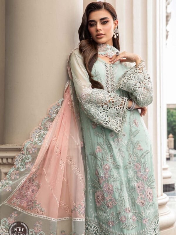 MARIA.B Chiffon Embroidered with Chiffon Dopatta - Image 2