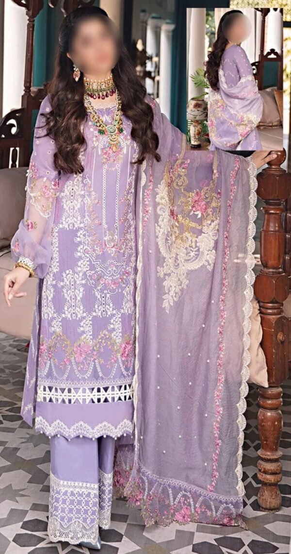 ELAF Lawn Chikankari with Khaadi Net Dopatta